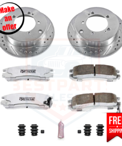 Powerstop K1203-26 Brake Disc and Pad Kit rear 5 lugs for 95-00 Dodge Avenger
