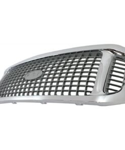 Grille plastic chrome shell w/gray insert for 2002-2004 Ford Excursion