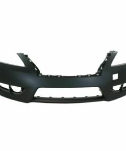 Front Primed Bumper Cover w/ Fog Lamp Holes for 2013-2015 Nissan Sentra