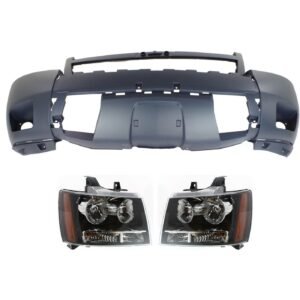 New Bumper Cover with Headlights kit 3 PC for 2007-2012 Chevrolet Avalanche