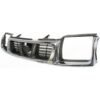 New Grille plastic chrome shell w/ silver insert for 1998-2000 Nissan Frontier