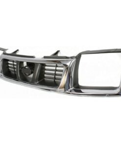 New Grille plastic chrome shell w/ silver insert for 1998-2000 Nissan Frontier