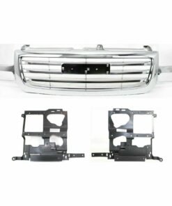 Grille w/ Headlight Brackets, GM1200475 GM1221132 GM1221133 for GMC Sierra 1500