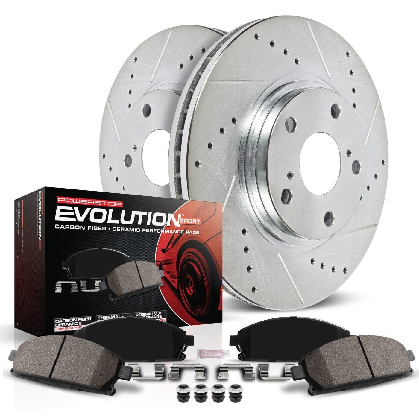 Powerstop K5431 Brake Disc and Pad Kit front for 2005-2015 Toyota Tacoma