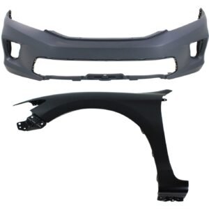 Front Bumper Cover with Fender Kit 2pc steel for 2013-2015 Honda Accord Coupe