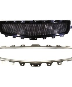 Grille Set of 2 Center Plastic for 2008-2012 Chevrolet Malibu