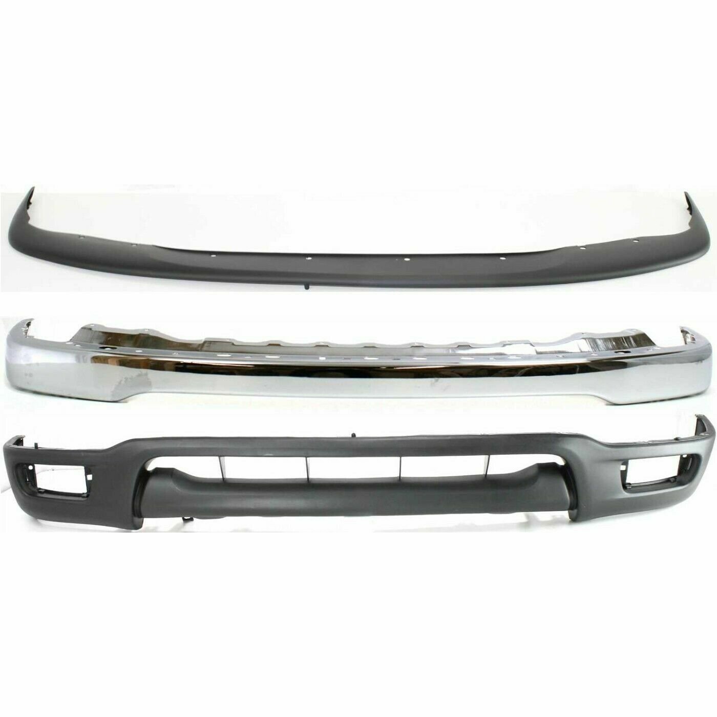 NEW Front Bumper Face Bar Kit, Chrome for 2001-2004 Toyota Tacoma
