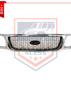 Grille, Chrome Shell w/Black Insert, Plastic for 1999-2003 Ford F-150/1999 F-250