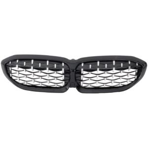 Grille BM1200312 Chrome Shell & Textured Black Insert for 2019-2022 BMW 330i