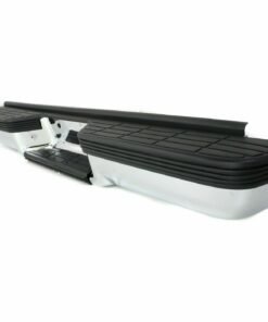 Rear Step Bumper w/ Strips & Brackets, Chrome Steel for 88-00 Chevy & GMC C/K