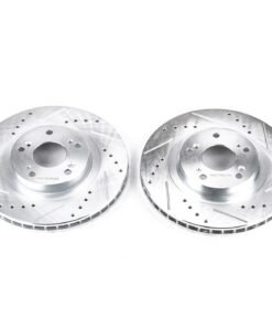 Powerstop JBR991XPR Front Brake Disc 2-Wheel Set for 2012-2015 Honda Civic Si