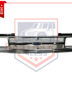 Grille, Chrome Shell w/ Gray Insert for 91-93 Chevrolet S10 / 91-94 S10 Blazer