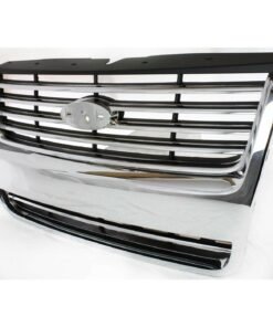Grille plastic chrome shell w/ black insert CAPA for 2006-2010 Ford Explorer