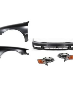 Bumper Cover & Fenders & Headlights Kit 5 piece for 1996-1997 Honda Accord