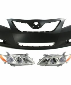 Front Bumper Cover Kit w/ Headlights for 2007-2009 Toyota Camry, USA Built