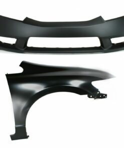 Bumper Cover 2-pc Kit, Front Right Side for 2009-2011 Honda Civic 4-Door Sedan