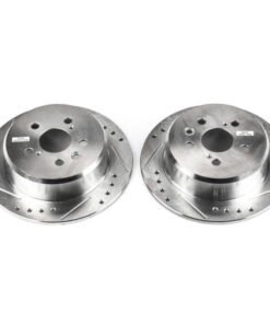 Power Stop 95-99 Toyota Celica Rear Evolution Drilled & Slotted Rotors - Pair