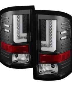 Spyder GMC Sierra 14-16 LED Tail Lights Black ALT-YD-GS14-LBLED-BK