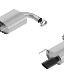 Borla Atak S Rear Section 15-17 Ford Mustang GT 5.0L V8 MT/AT 2.5in pipe 4in tip (Black Chrome)