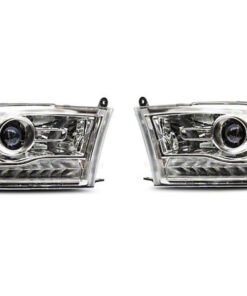 Raxiom 09-18 Dodge RAM 1500 LED Halo Headlights w/ Swtchbck Turn Signals- Chrome Hsng (Clear Lens)