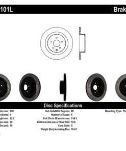 StopTech Infiniti G37 / Nissan 370Z SportStop Slotted & Drilled Rear Left Rotor