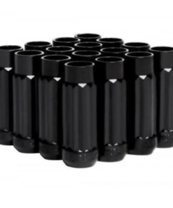 BLOX Racing 12-Sided P17 Tuner Lug Nuts 12x1.5 - Black Steel - Set of 16