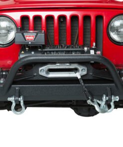 Fishbone Offroad 97-06 Jeep Wrangler TJ Rubicon Front Bumper W/Winch Guard - Blk Textured Powdercoat