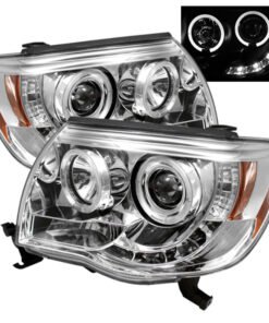 Spyder Toyota Tacoma 05-11 Projector Headlights LED Halo LED Chrome High H1 Low H1 PRO-YD-TT05-HL-C