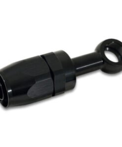 Vibrant -8AN Banjo Hose End Fitting for use with M12 or 7/16in Banjo Bolt - Aluminum Black