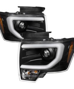 Spyder Ford F150 13-14 Projector Fctry Xenon Model- Light Bar DRL Blk PRO-YD-FF15013-LBDRL-HID-BK