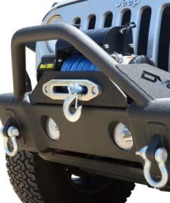 DV8 Offroad 07-18 Jeep Wrangler JK/JL FS-13 Steel Stubby Front Bumper w/ Fog Lights