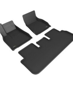 3D MAXpider 21-22 Tesla Model S Kagu 1st & 2nd Row Floormats - Black