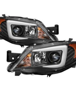Spyder Subaru WRX 08-09 Projector Headlights - Halogen Model Only - Black PRO-YD-SWRX08-LBDRL-BK