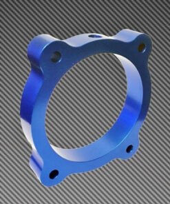 Torque Solution Throttle Body Spacer (Blue): Hyundai Genesis V6 3.8L 2013+