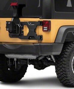 Officially Licensed Jeep 07-18 Jeep Wrangler JK HD Tire Carrier w/ Mount and Jeep Logo