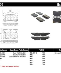 StopTech Performance 06 Lexus GS300/430 / 07-08 GS350 / 06-08 IS250/350 Rear Brake Pads
