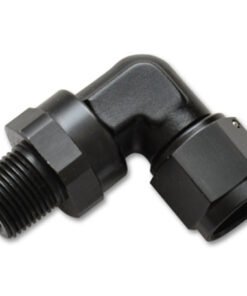 Vibrant -4AN to 1/8in NPT Female Swivel 90 Degree Adapter Fitting
