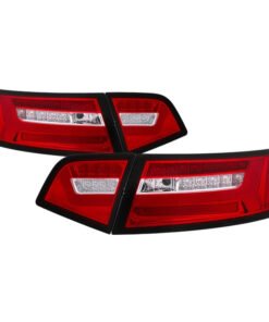 Spyder 09-12 Audi A6 LED Tail Lights - Red Clear (ALT-YD-AA609-LED-RC)