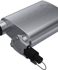 QTP 3in Weld-On 304SS Screamer Muffler w/Bolt-On QTEC Electric Cutout