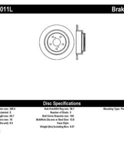 StopTech 02-05 Subaru Impreza WRX Rear Drilled Left Brake Rotor