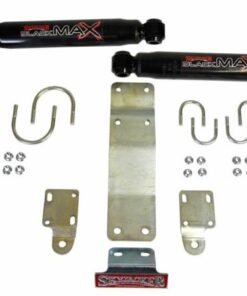Skyjacker Dual Steering Damper Kit w/ Black Max 2007-2017 Jeep Wrangler (JK) (Use w/ OEM Tie Rods)