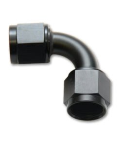 Vibrant -20AN Female 90 Degree Union Adapter (AN to AN) - Anodized Black Only