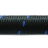 Vibrant -10 AN Two-Tone Black/Blue Nylon Braided Flex Hose (5 foot roll)