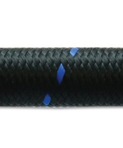Vibrant -8 AN Two-Tone Black/Blue Nylon Braided Flex Hose (10 foot roll)