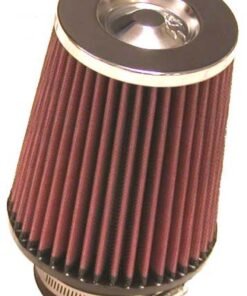 K&N Universal Chrome Filter - Round Tapered 5in Base OD x 4in Top OD x 6in H