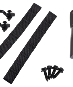 Kentrol Jeep Wrangler TJ Polished Stainless Door Strap Kit Black Powdercoat Stainless Steel