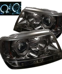Spyder Jeep Grand Cherokee 99-04 Projector Headlights LED Halo LED Smke - PRO-YD-JGC99-HL-SMC
