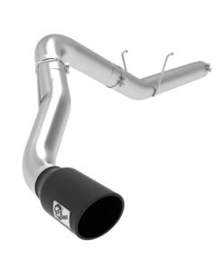 aFe ATLAS 5in Alum Steel DPF-Back Exhaust System w/Black Tip 19-20 Ram Diesel Trucks L6-6.7L (td)