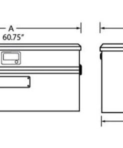 Tradesman Aluminum Flush Mount Truck Tool Box Full/Slim Line (60in.) - Black
