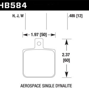 Hawk Aerospace Single Dynalite HPS 5.0 Street Brake Pads